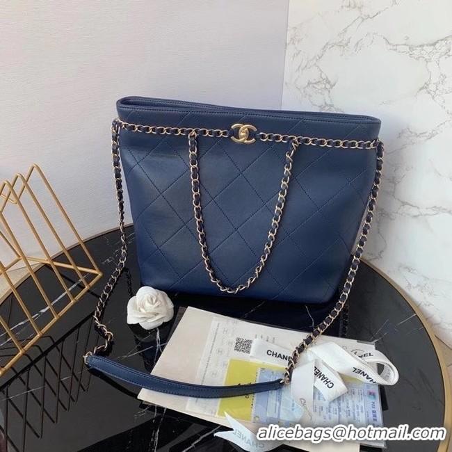 Good Taste Chanel shopping bag AS2556 Navy Blue