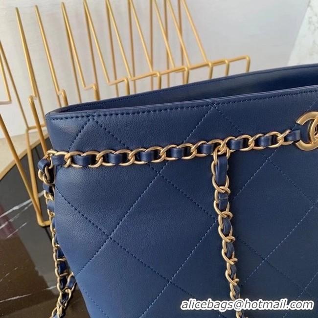 Good Taste Chanel shopping bag AS2556 Navy Blue