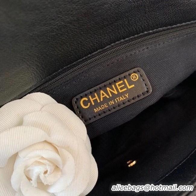 New Style Chanel small flap bag Calfskin & Gold-Tone Metal AS2232 black