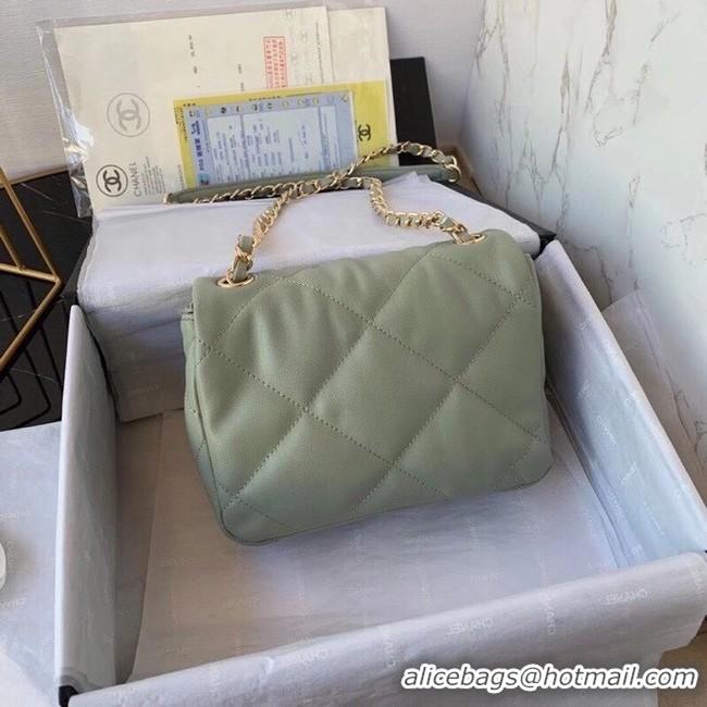 Original Cheap Chanel small flap bag Calfskin & Gold-Tone Metal AS2232 Green