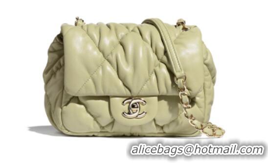 Original Cheap Chanel small flap bag Calfskin & Gold-Tone Metal AS2232 Green