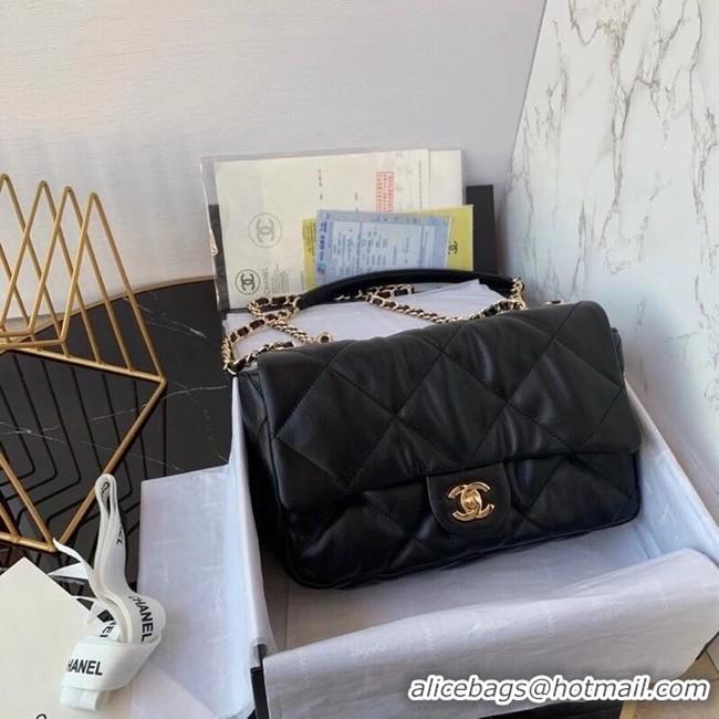 Discount Chanel flap bag Calfskin & Gold-Tone Metal AS2231 black