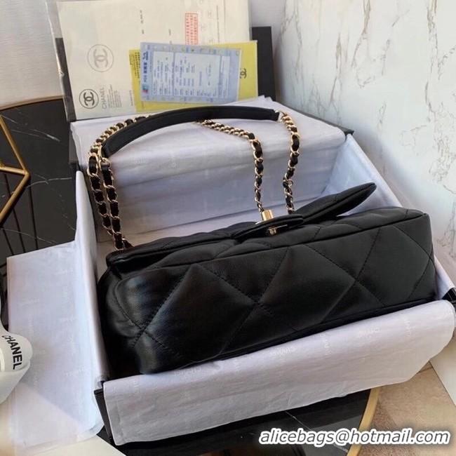 Discount Chanel flap bag Calfskin & Gold-Tone Metal AS2231 black