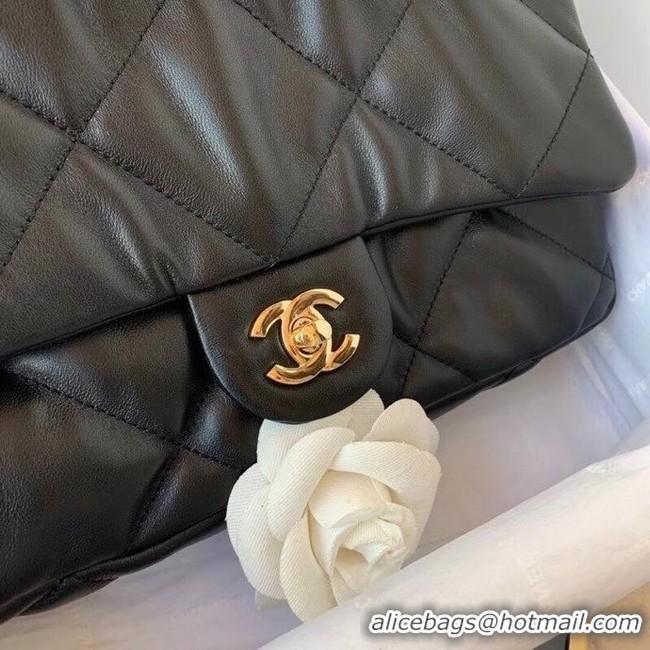 Discount Chanel flap bag Calfskin & Gold-Tone Metal AS2231 black