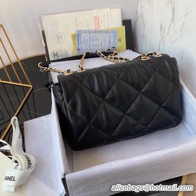 Discount Chanel flap bag Calfskin & Gold-Tone Metal AS2231 black