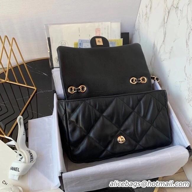 Discount Chanel flap bag Calfskin & Gold-Tone Metal AS2231 black