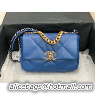 Top Quality Chanel 19 flap bag AS1160 blue