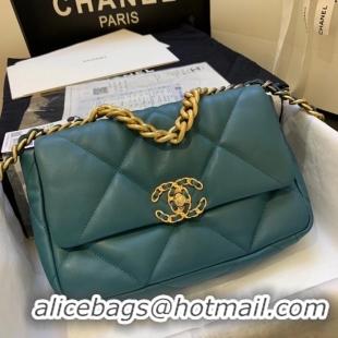 Unique Discount Chanel 19 flap bag AS1160 drak green