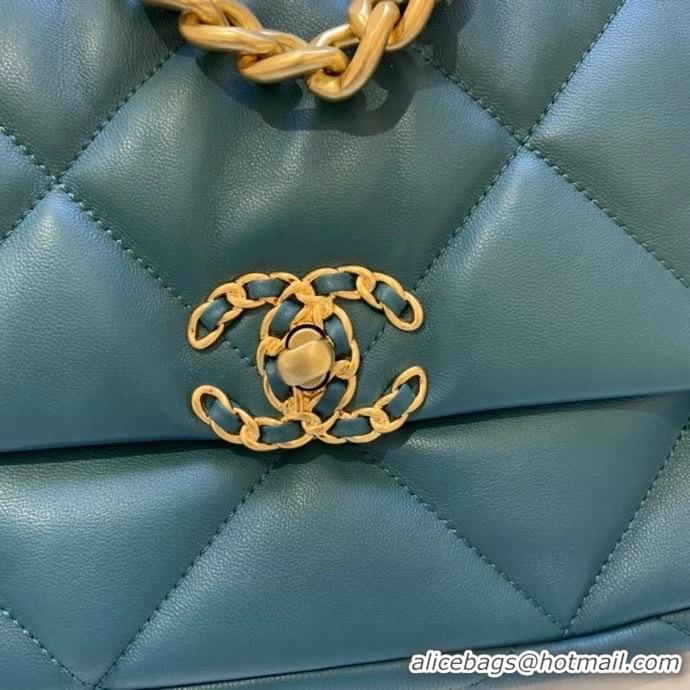 Unique Discount Chanel 19 flap bag AS1160 drak green