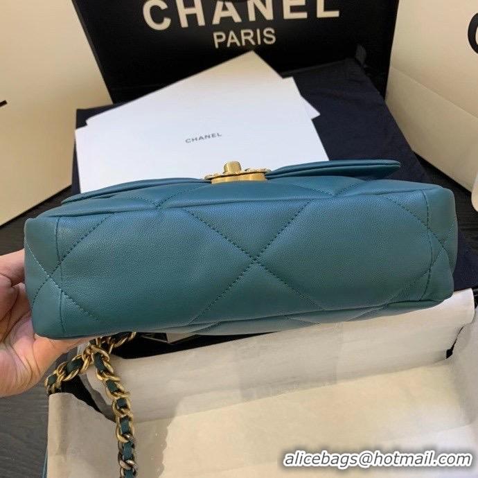 Unique Discount Chanel 19 flap bag AS1160 drak green