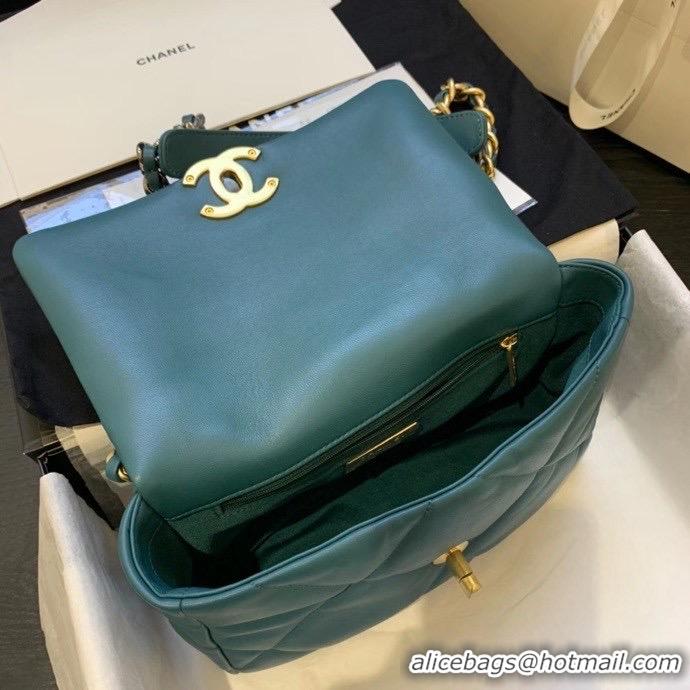 Unique Discount Chanel 19 flap bag AS1160 drak green