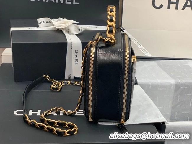 New Fashion Chanel small tote bag Sheepskin & Gold-Tone Metal AS2178 black