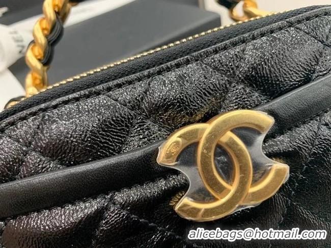 Most Popular Chanel minil tote bag Sheepskin & Gold-Tone Metal AS2179 black