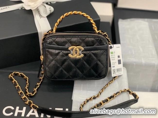 Most Popular Chanel minil tote bag Sheepskin & Gold-Tone Metal AS2179 black