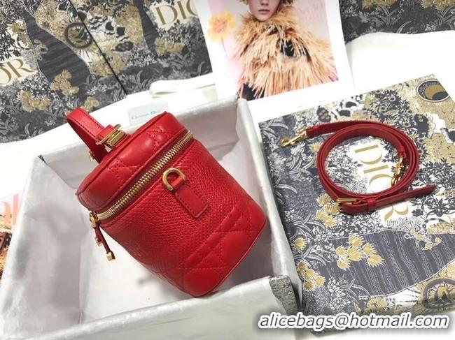 New Design DIOR Sheepskin cosmetic bag S5488 red