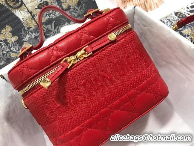 New Design DIOR Sheepskin cosmetic bag S5488 red