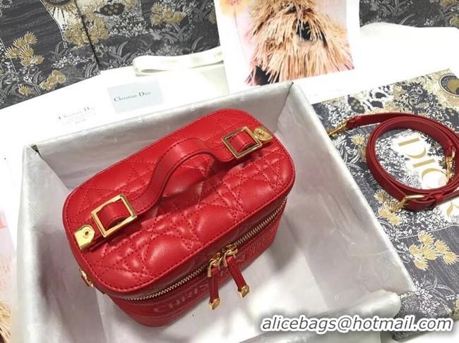 New Design DIOR Sheepskin cosmetic bag S5488 red