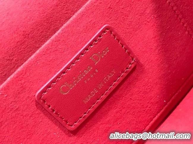 New Design DIOR Sheepskin cosmetic bag S5488 red