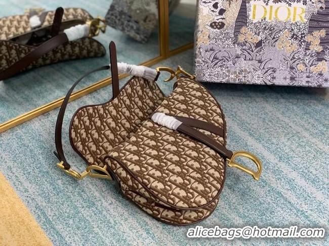 Grade Promotional SADDLE BAG Dior Oblique Embroidered M1297ZW Brown