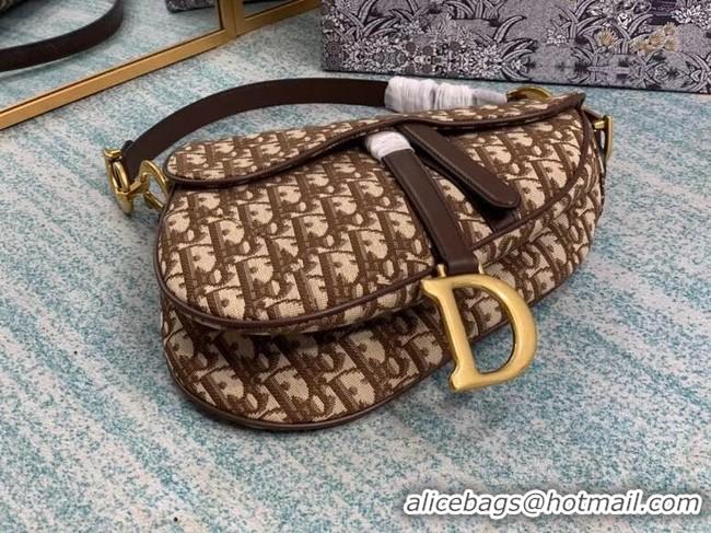 Grade Promotional SADDLE BAG Dior Oblique Embroidered M1297ZW Brown