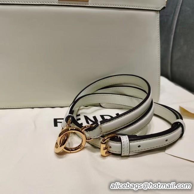 Unique Discount Fendi PEEKABOO ISEEU EAST-WEST leather bag 8BN323A white