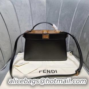 Cheap Price Fendi PEEKABOO ISEEU EAST-WEST leather bag 8BN323A black