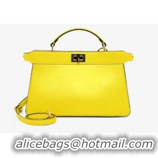 Buy Discount Fendi PEEKABOO ISEEU EAST-WEST leather bag 8BN323A yellow