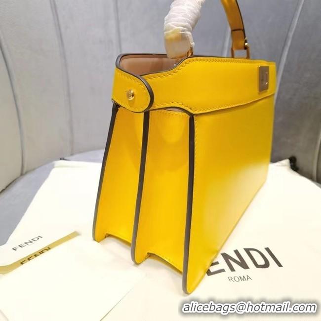 Buy Discount Fendi PEEKABOO ISEEU EAST-WEST leather bag 8BN323A yellow