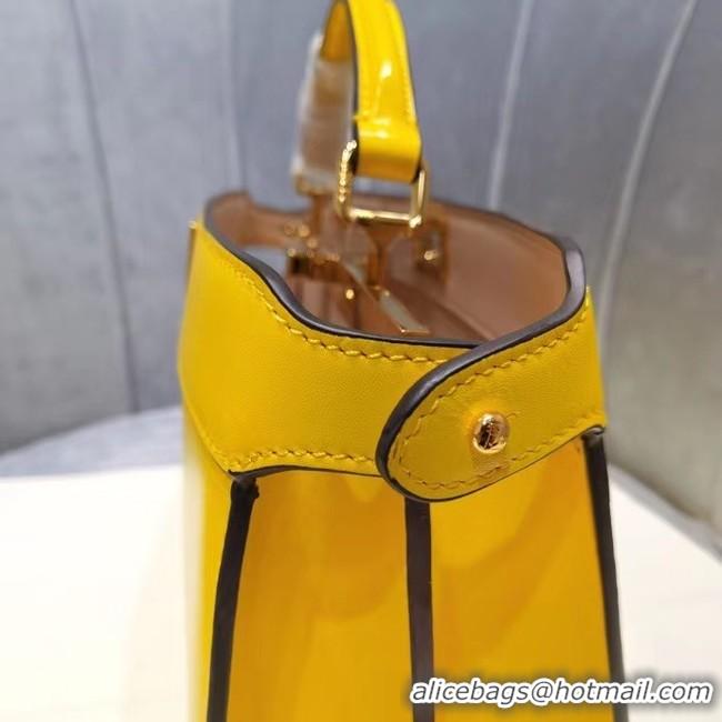 Buy Discount Fendi PEEKABOO ISEEU EAST-WEST leather bag 8BN323A yellow