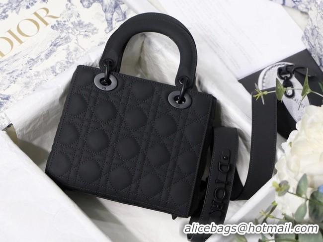 Affordable Price LADY DIOR MY ABCDIOR BAG Black Ultramatte Cannage Calfskin M0538SLOI