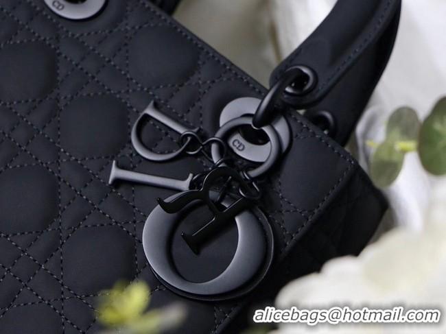 Affordable Price LADY DIOR MY ABCDIOR BAG Black Ultramatte Cannage Calfskin M0538SLOI