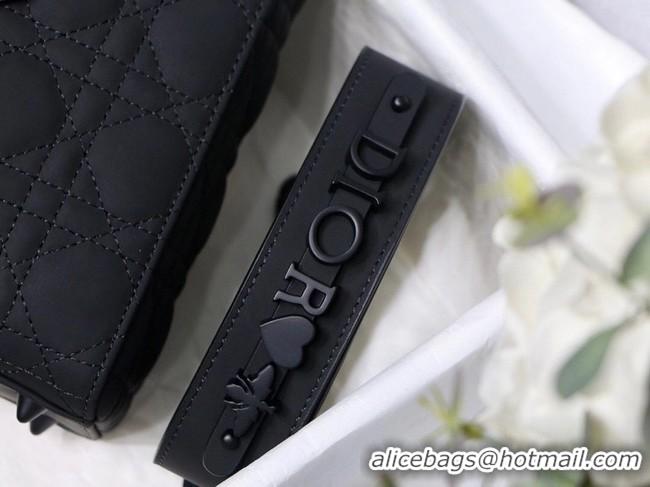 Affordable Price LADY DIOR MY ABCDIOR BAG Black Ultramatte Cannage Calfskin M0538SLOI