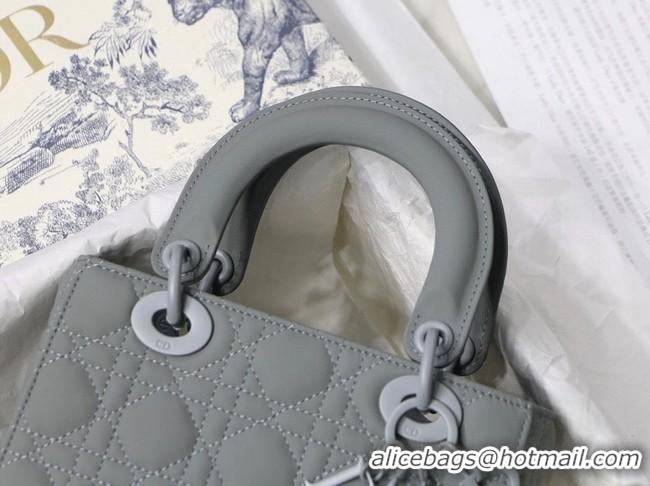 Pretty Style LADY DIOR MY ABCDIOR BAG Gray Ultramatte Cannage Calfskin M0538SLOI