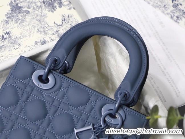 Good Quality LADY DIOR MY ABCDIOR BAG Dark Denim Blue Ultramatte Cannage Calfskin M0538SLOI