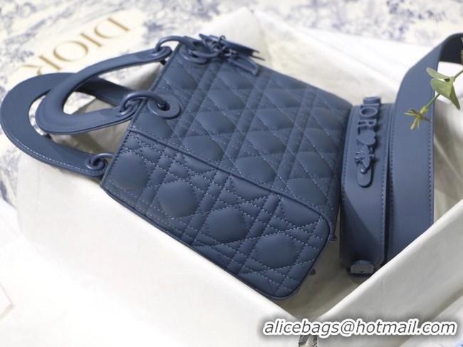 Good Quality LADY DIOR MY ABCDIOR BAG Dark Denim Blue Ultramatte Cannage Calfskin M0538SLOI