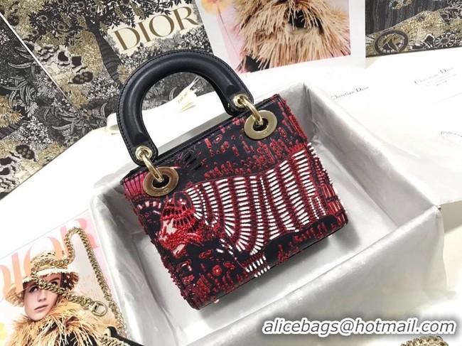 Buy Discount LADY DIOR DIOR TOTE EMBROIDERED CANVAS BAG 2550-1