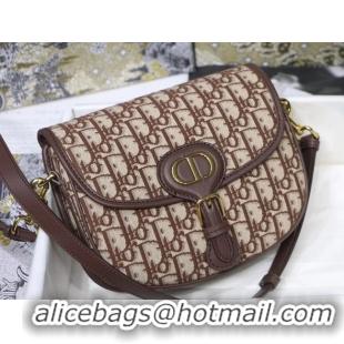 Fashion MEDIUM DIOR BOBBY BAG Brown Dior Oblique Jacquard M9319U