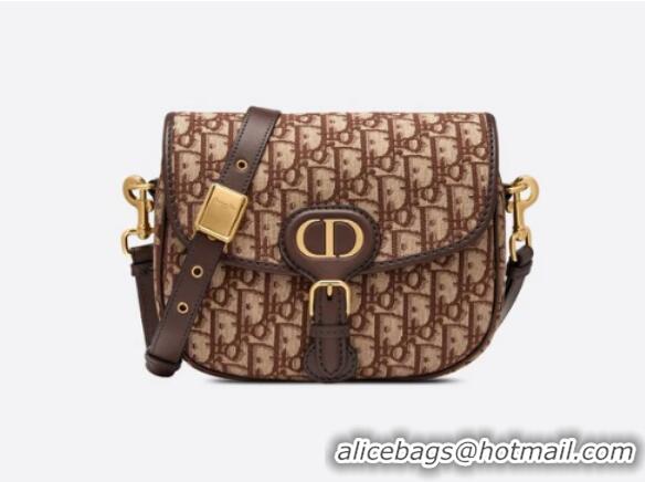 Fashion MEDIUM DIOR BOBBY BAG Brown Dior Oblique Jacquard M9319U