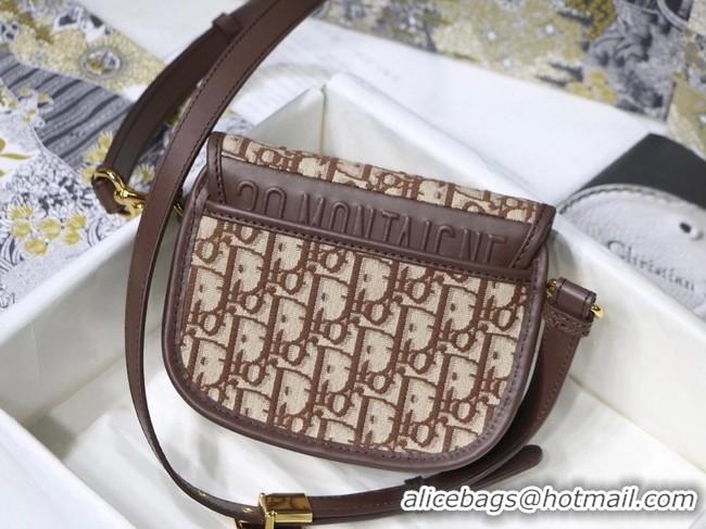 Inexpensive SMALL DIOR BOBBY BAG Brown Dior Oblique Jacquard M9317U