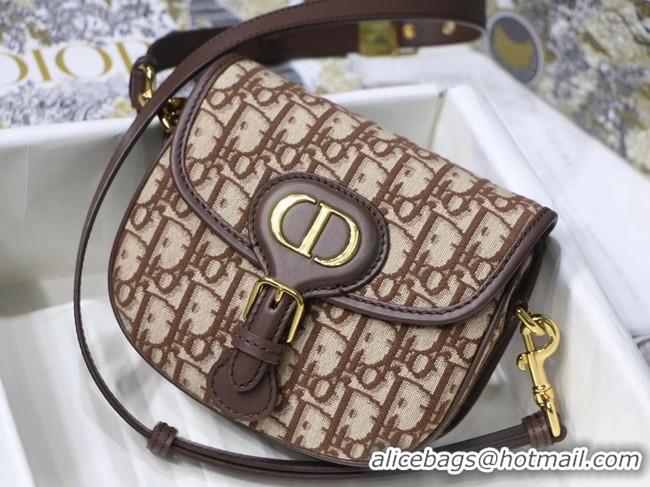 Inexpensive SMALL DIOR BOBBY BAG Brown Dior Oblique Jacquard M9317U