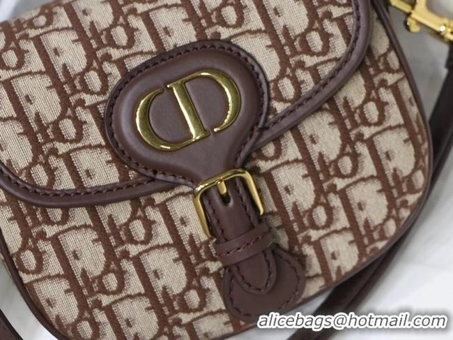 Inexpensive SMALL DIOR BOBBY BAG Brown Dior Oblique Jacquard M9317U