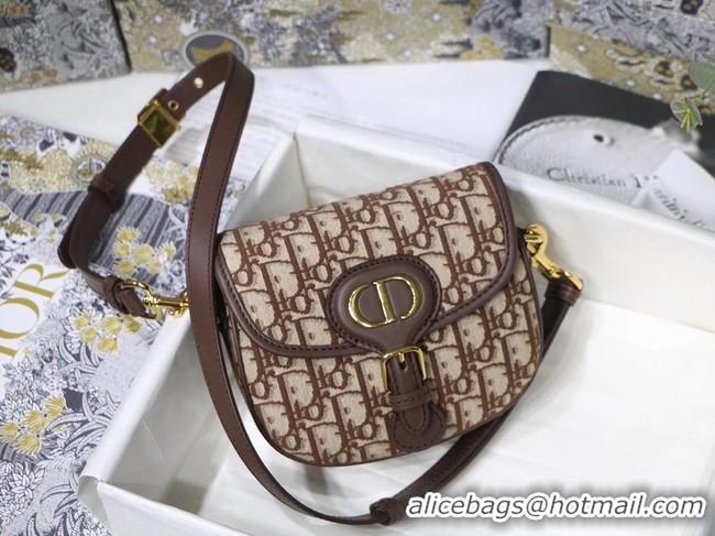 Inexpensive SMALL DIOR BOBBY BAG Brown Dior Oblique Jacquard M9317U