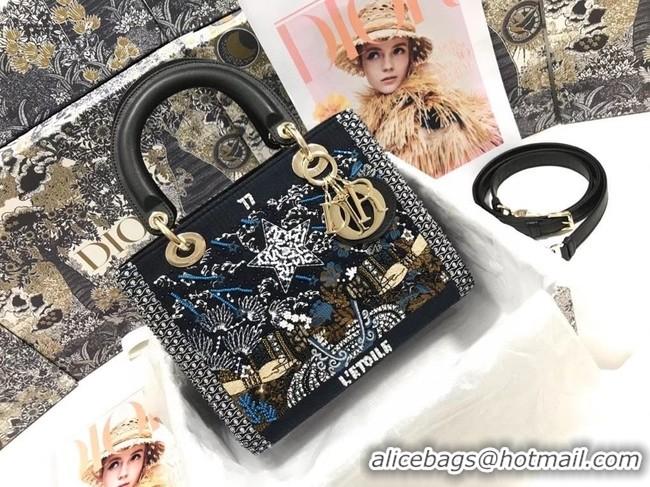 Market Sells LADY DIOR Pearl and Thread Embroidery cattle leather M0565OSCQ-2