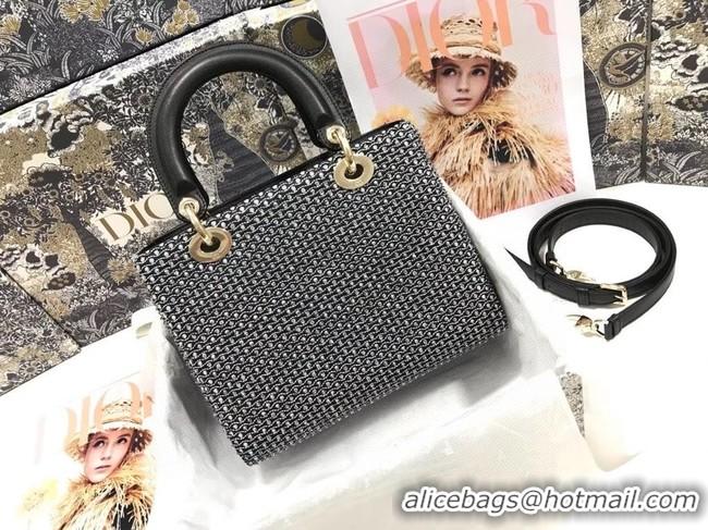 Market Sells LADY DIOR Pearl and Thread Embroidery cattle leather M0565OSCQ-2