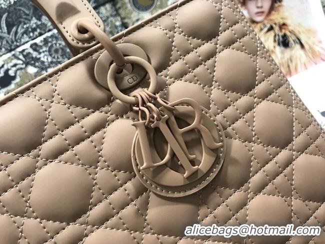 Low Cost LARGE LADY DIOR BAG Blush Ultramatte Cannage Calfskin M0566SL