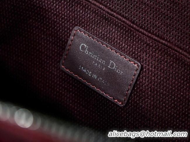 Low Price DIOR Oblique Jacquard cosmetic bag S5488 Burgundy