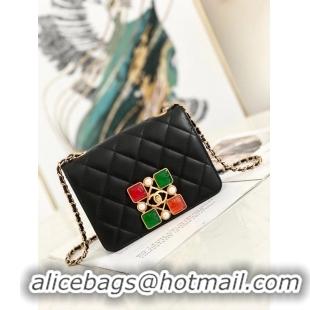 Latest Style Chanel flap bag AS2259 Black & red