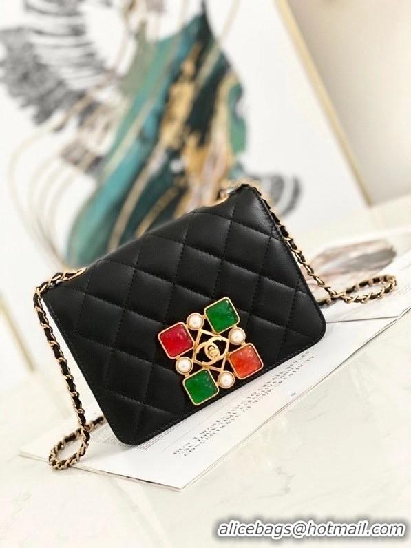 Latest Style Chanel flap bag AS2259 Black & red