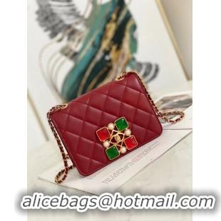 Buy Classic Chanel flap bag AS2259 Burgundy