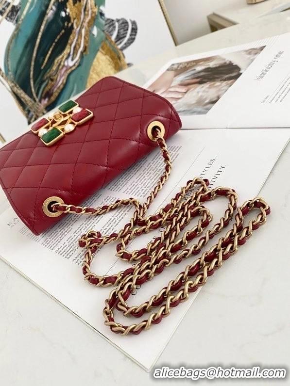 Buy Classic Chanel flap bag AS2259 Burgundy